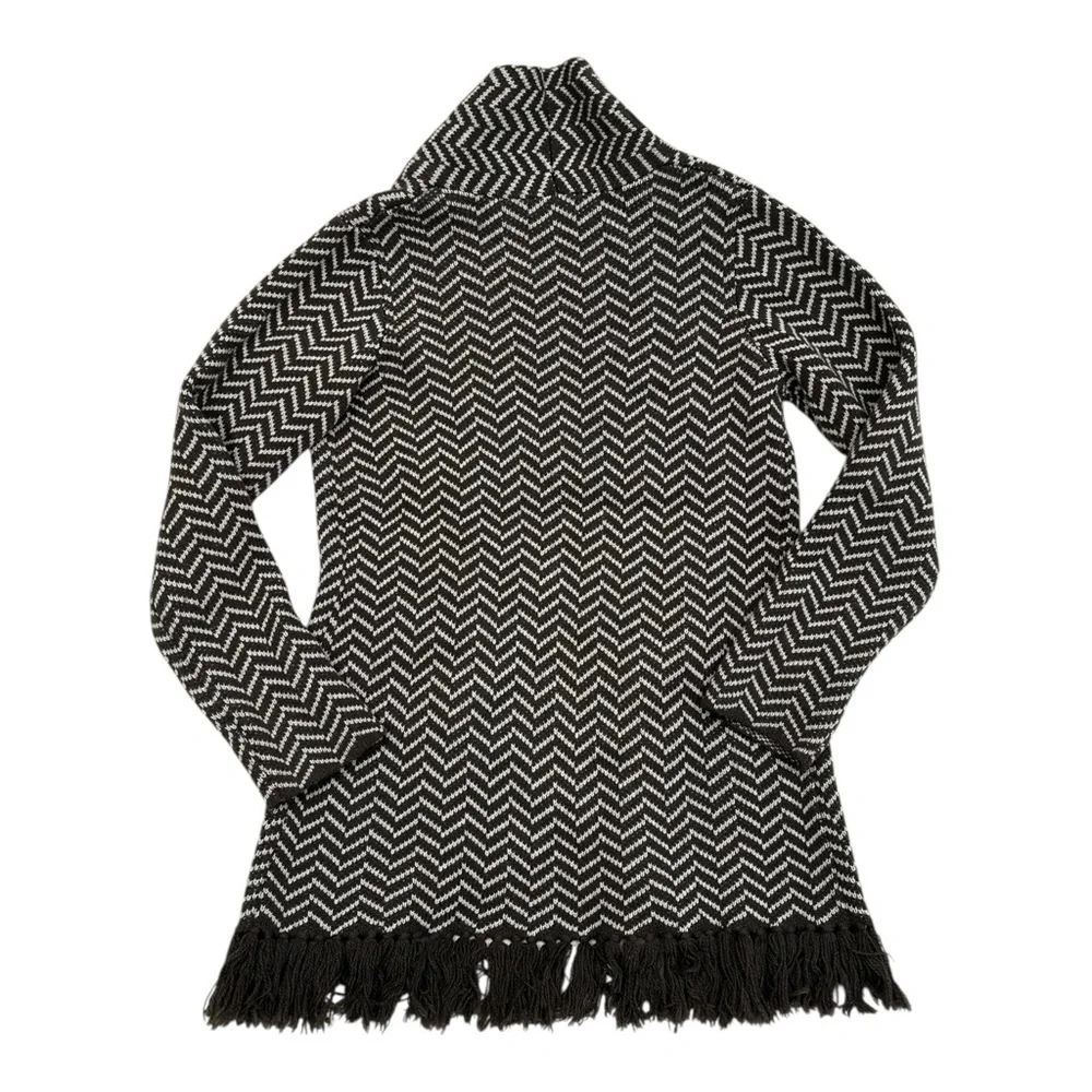 Carol Little Brown Knit Open Front Cardigan with Fringe - Womens Size Small - Picture 4 of 4